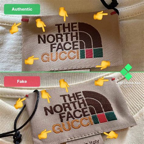 gucci tee replica|GUCCI x TNF: How To Spot FAKE T.